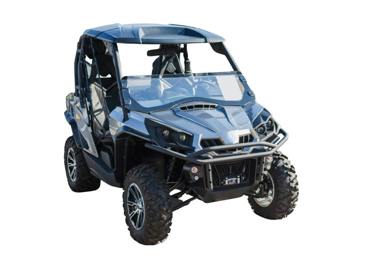New buggy car isolated over white background with clipping path
