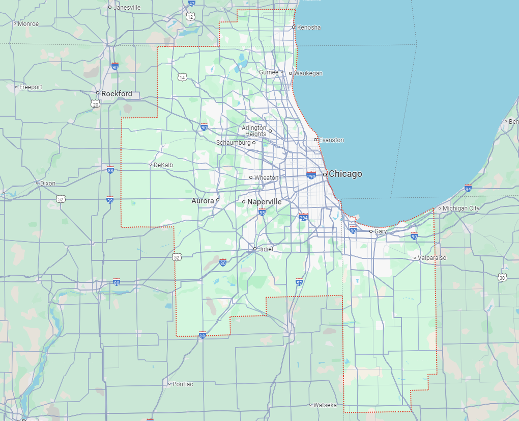 google maps screenshot of chicago